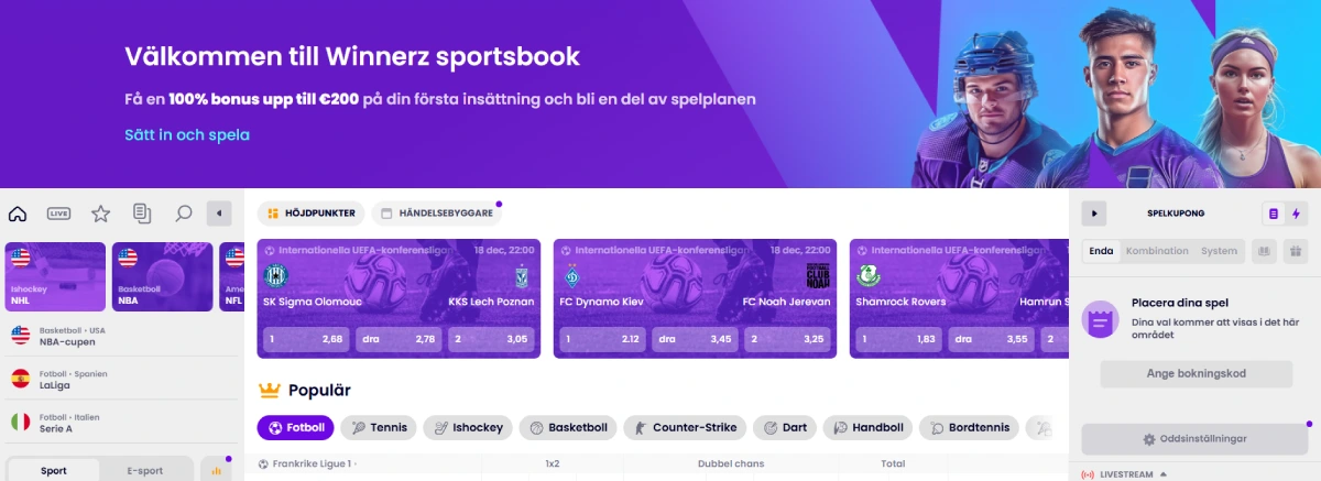 winnerz casino sport